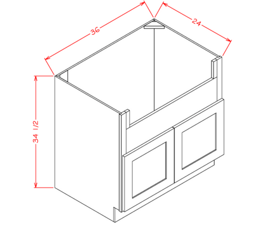 Farmhouse Sink Base Cabinet – Shaker Style