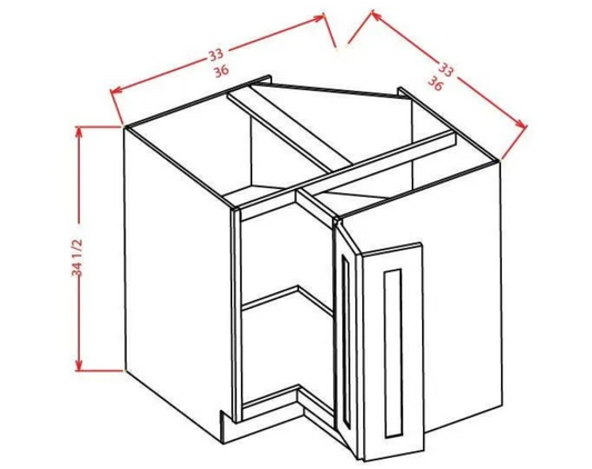 Lazy Susan, Base Cabinet – Shaker Style